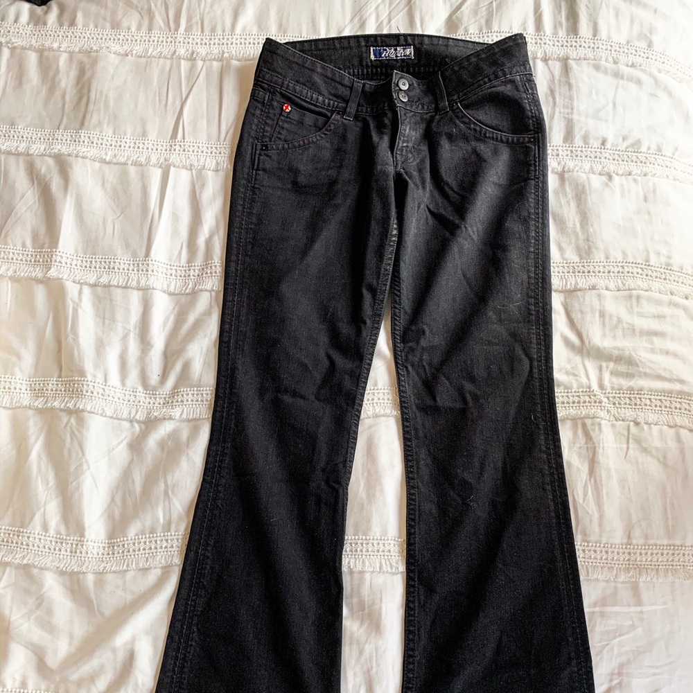 Black bootcut Hudson jeans